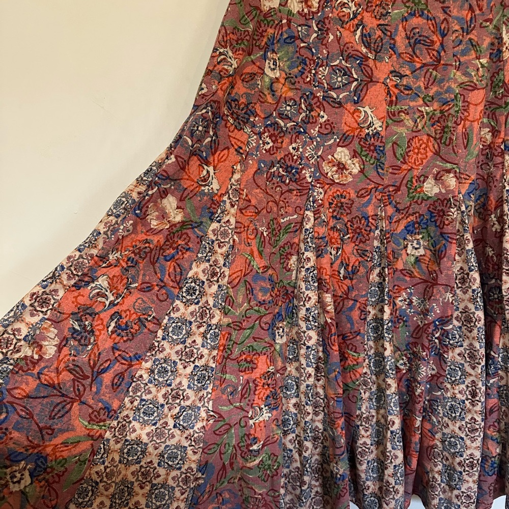 Vintage Coldwater Creek A-Line Skirt -‎ Multicolor Floral - Picture 4 of 7